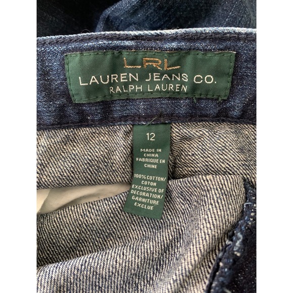 Ralph Lauren Women's Size 12 Jeans Straight Leg Hi Rise Embroidery Velvet Beaded - Picture 7 of 10